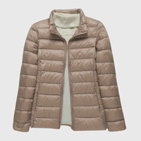 Khaki met staande kraag