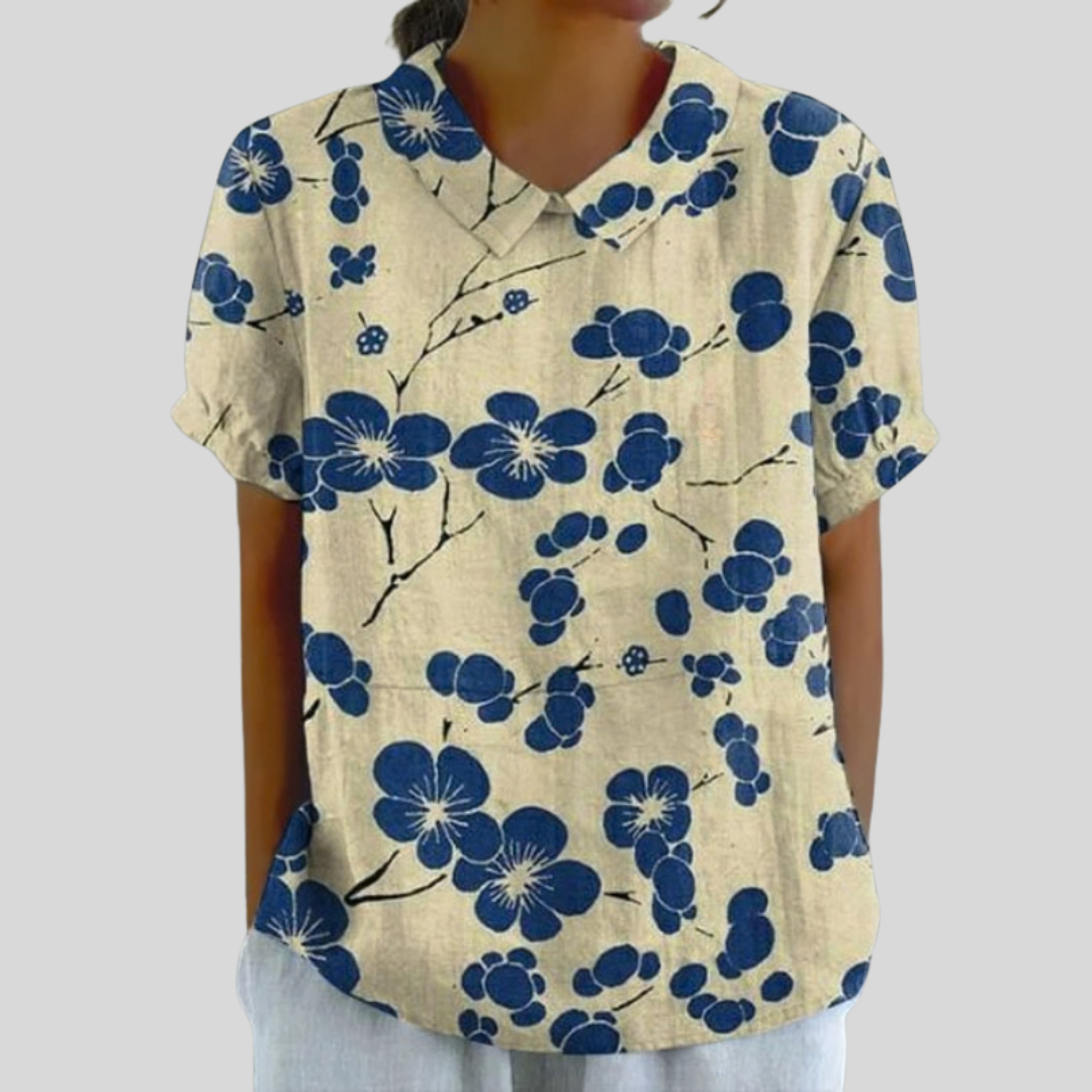 Katinka | Sierlijke Blouse met Kraag