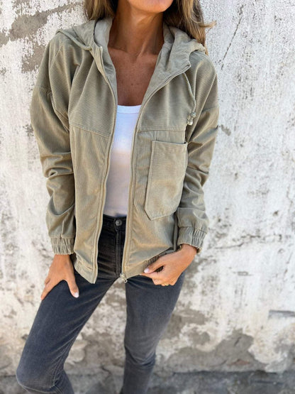 Lidewij | Oversized Zip-Up Jack met Capuchon