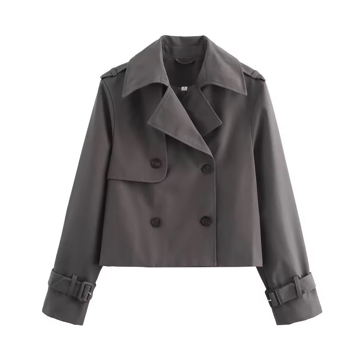 Jantien | Korte Dubbelrijige Trenchcoat