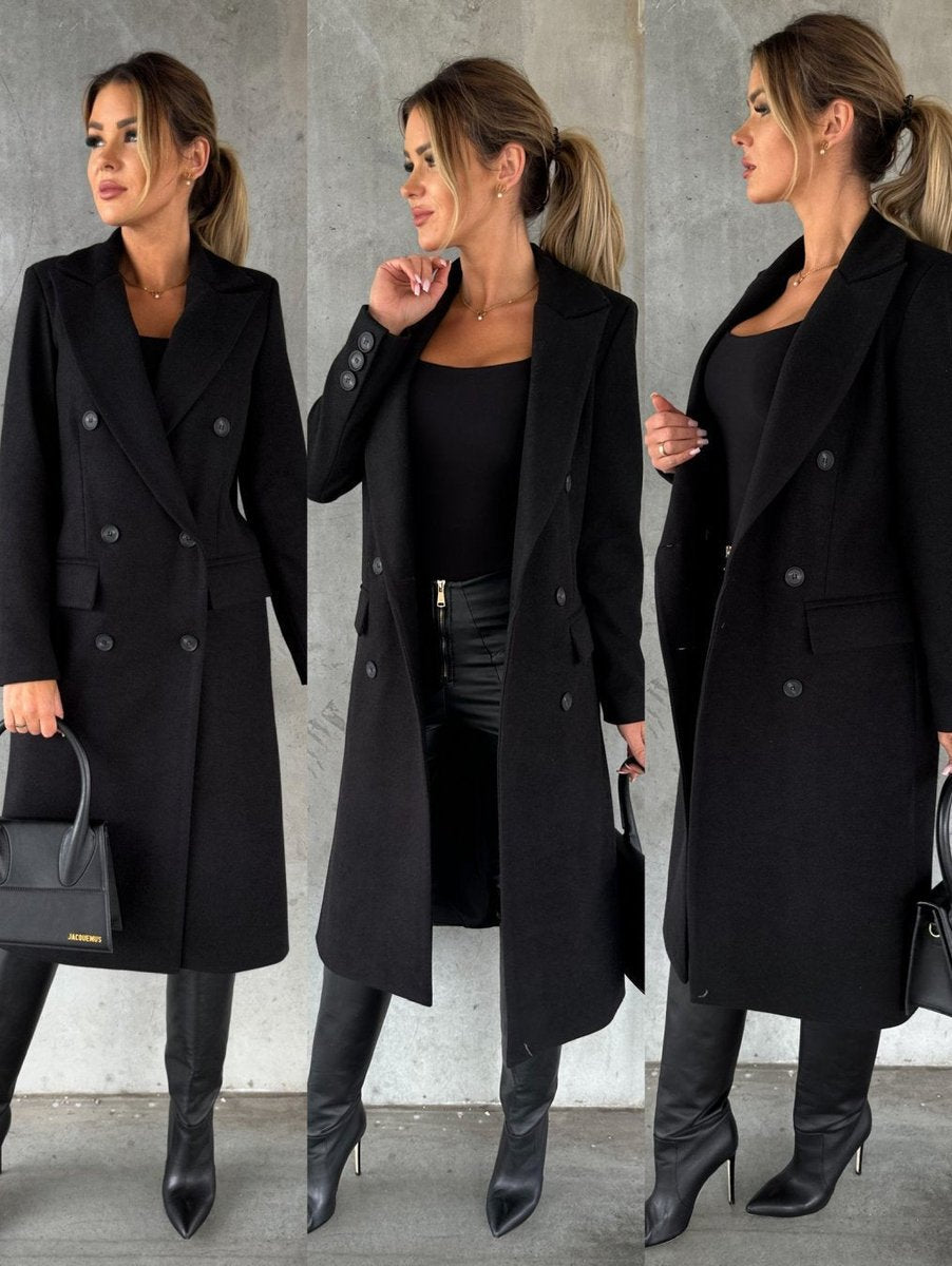 Silke | Elegante Dubbelrijige Lange Jas