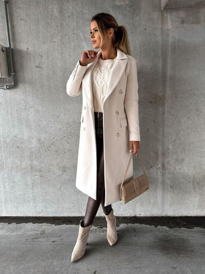 Silke | Elegante Dubbelrijige Lange Jas