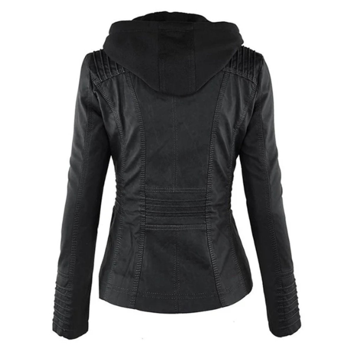 Jantien | Sportieve Bikerjas met Capuchon