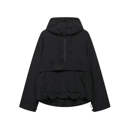 Nadine | Sportieve Anorak met Capuchon en Halve Rits