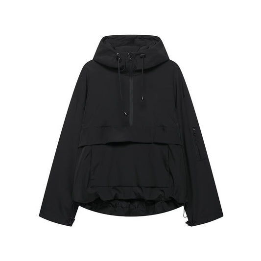 Nadine | Sportieve Anorak met Capuchon en Halve Rits