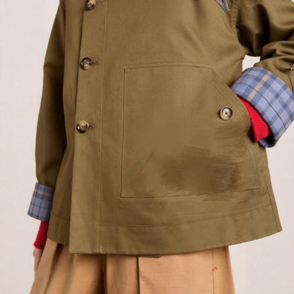 Fien | Oversized Korte Jas met Dubbele Knooprij