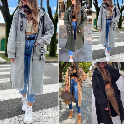 Elisa | Lange Oversized Jas met Capuchon