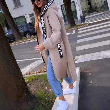 Elisa | Lange Oversized Jas met Capuchon