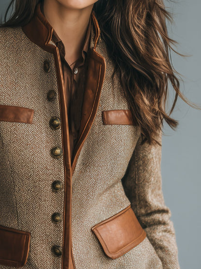 Anniek | Verfijnde Visgraat Blazer